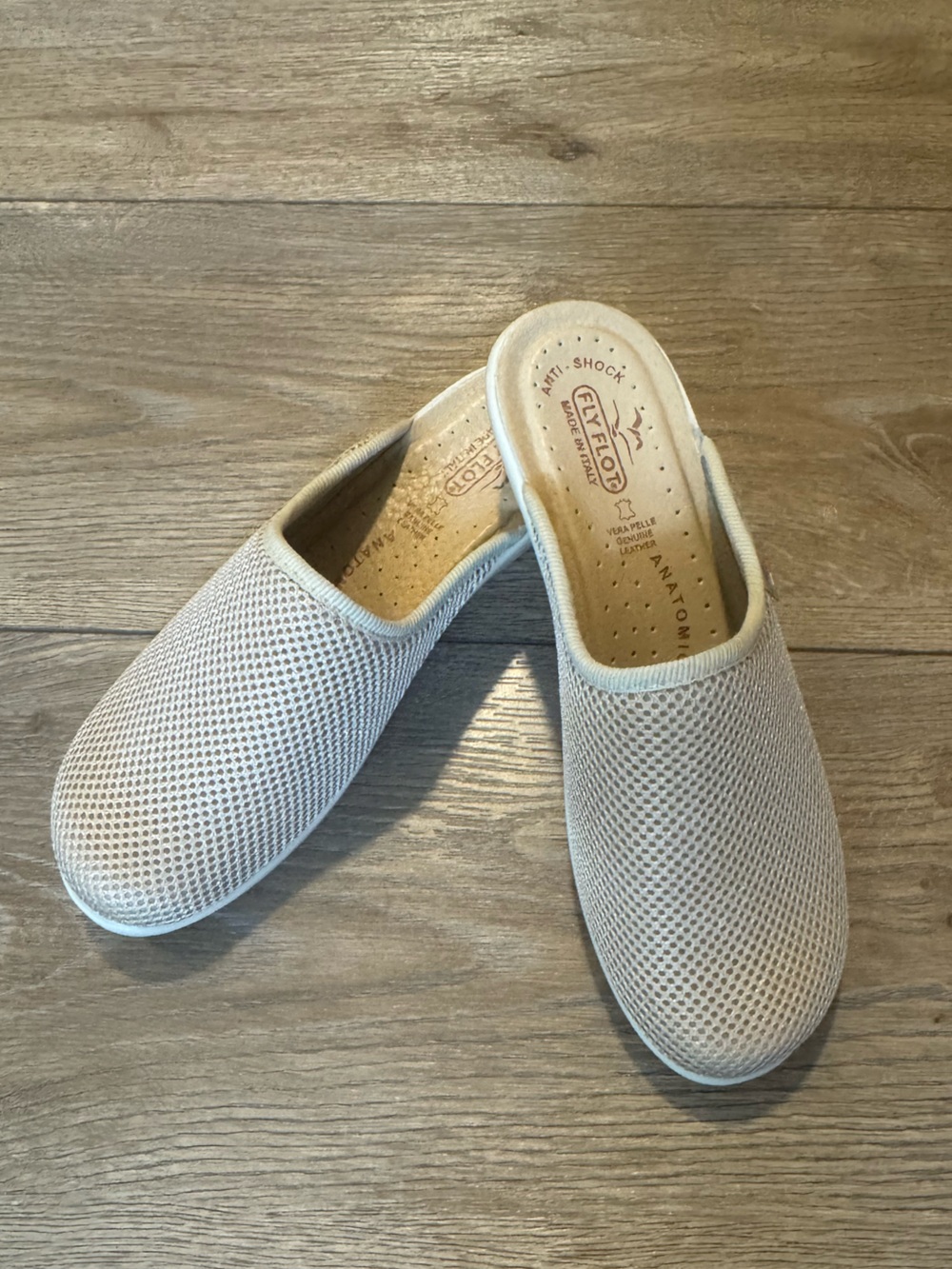 Fly Flot Mesh Beige Clogs Size 41